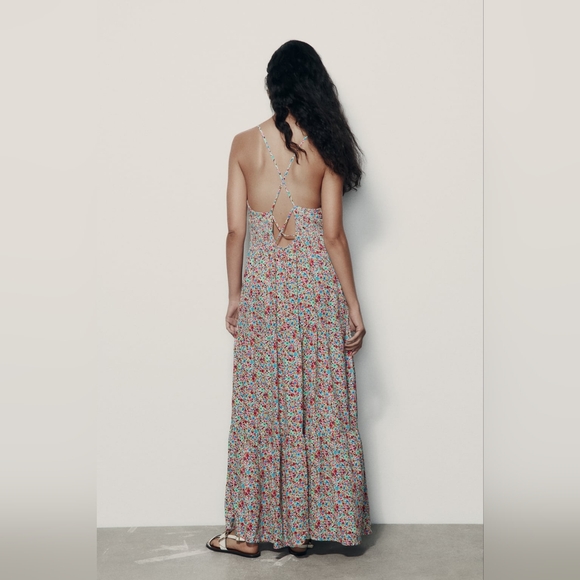 New Zara Floral Printed Midi Dress - 8072/836 - Picture 5 of 11